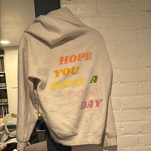 “Hope you have a good day” White Size Medium Hoodie